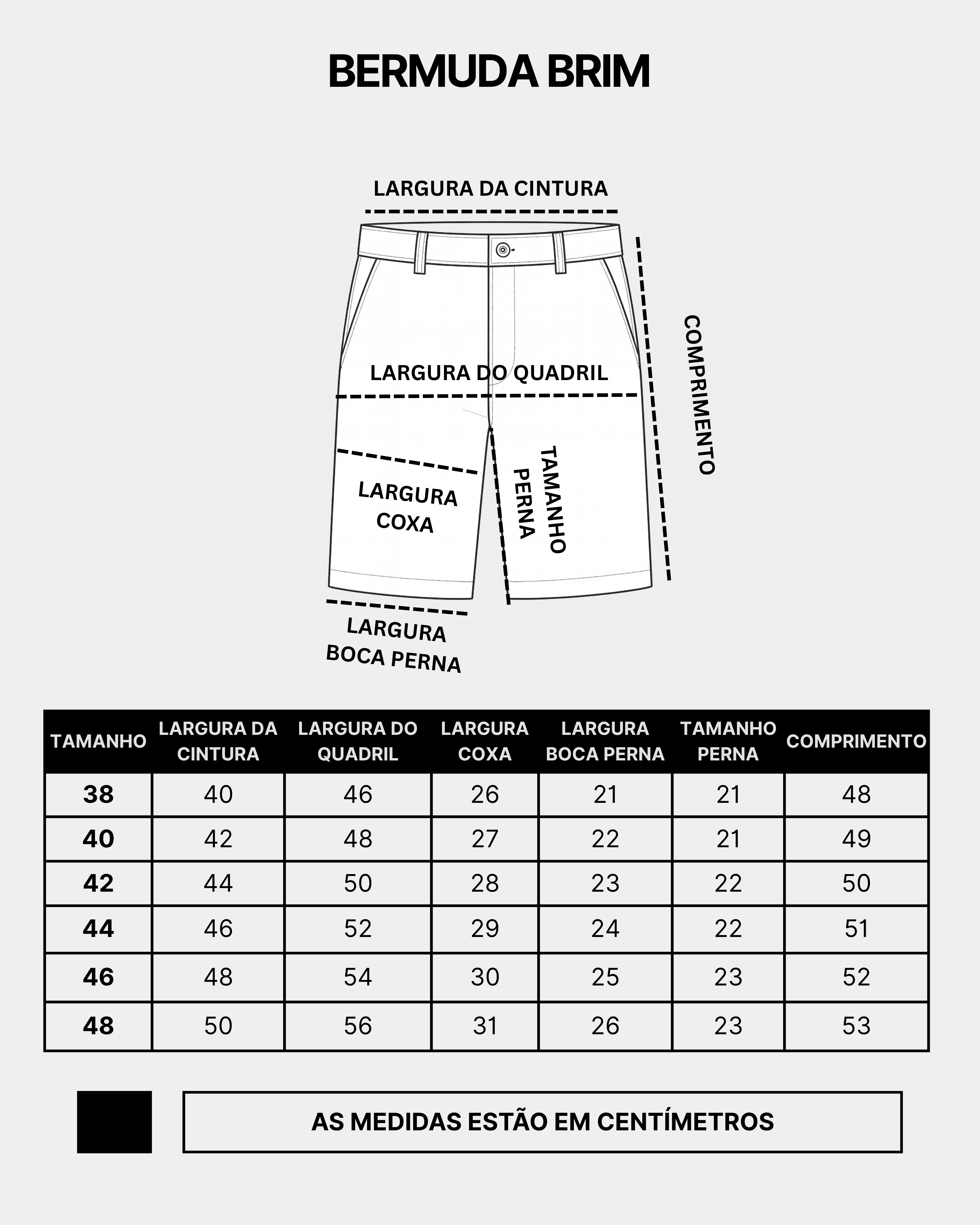 Bermuda Brim - Cinza Claro