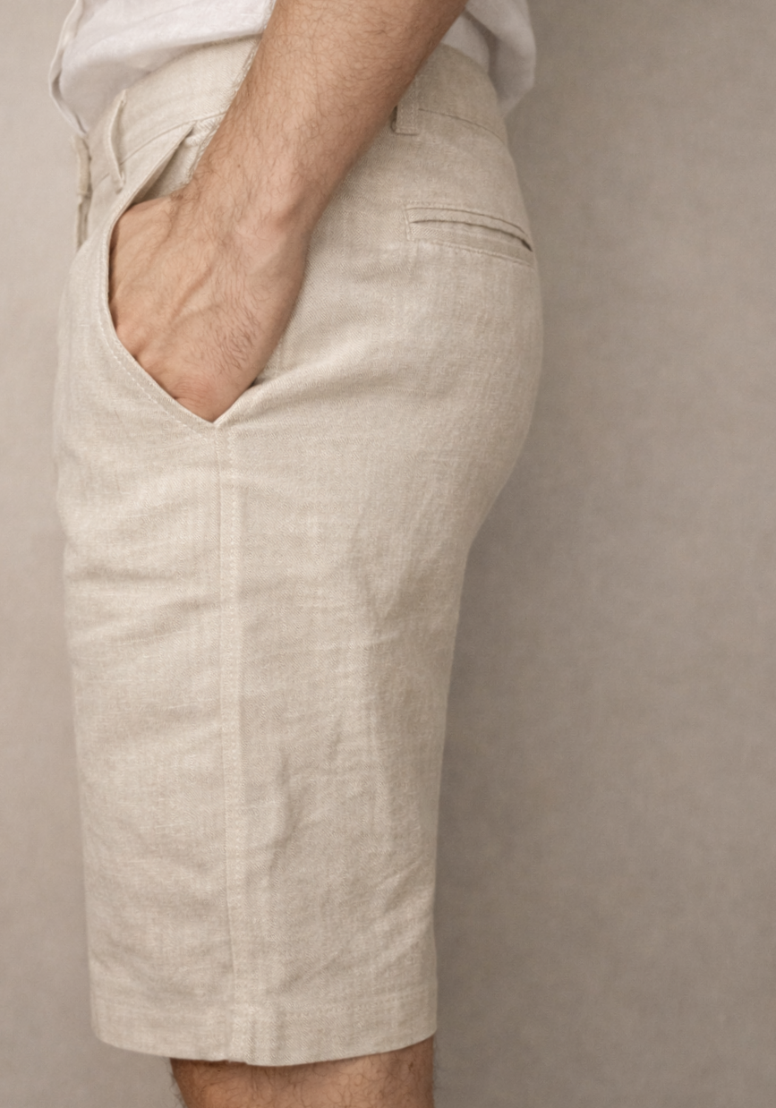 Bermuda Linho Bege