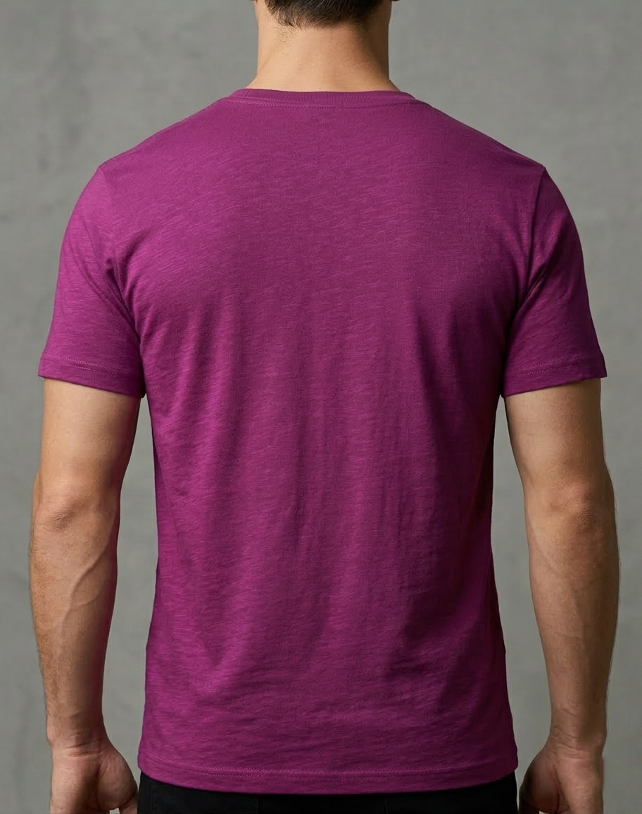 T-SHIRT - Manga Tradicional - 100% Algodão - Roxo