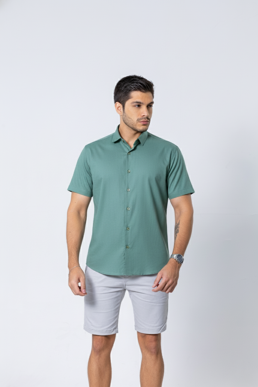 Camisa 230 fios - Curta - Verde
