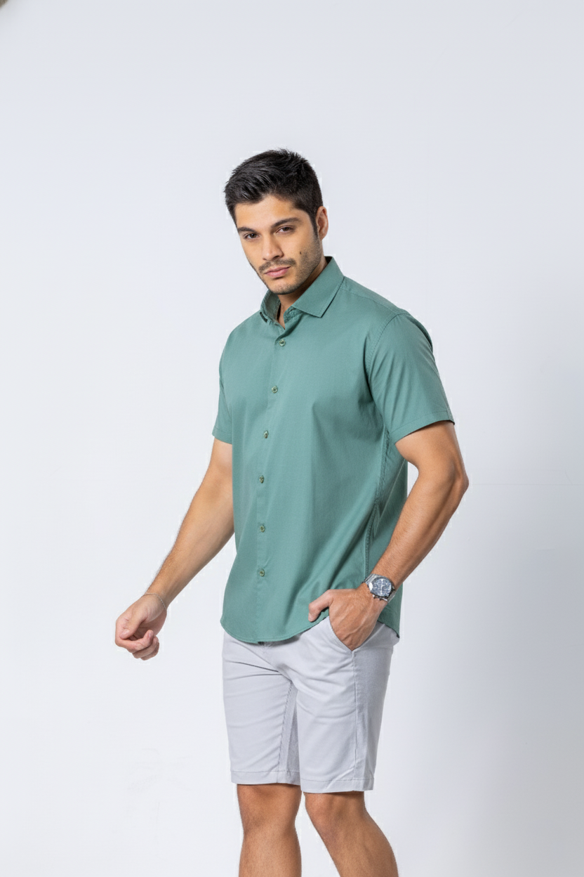 Camisa 230 fios - Curta - Verde