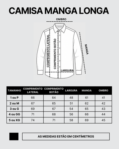Camisa Botão Longa - Linho Puro - Off White