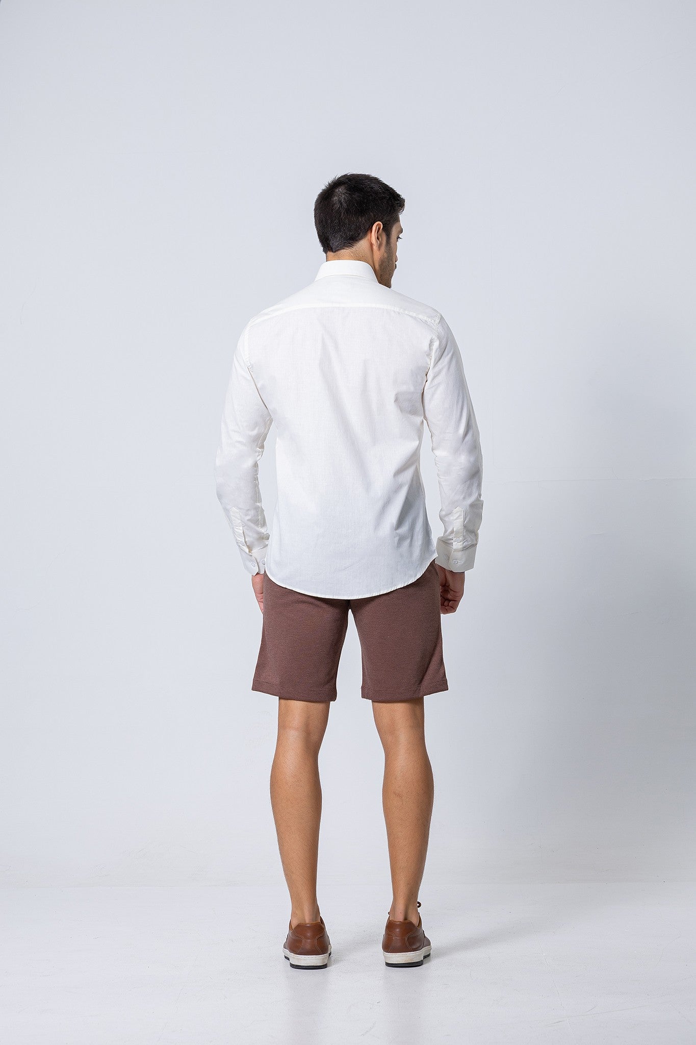 Camisa Botão Longa - Algodão Misto - Off-White