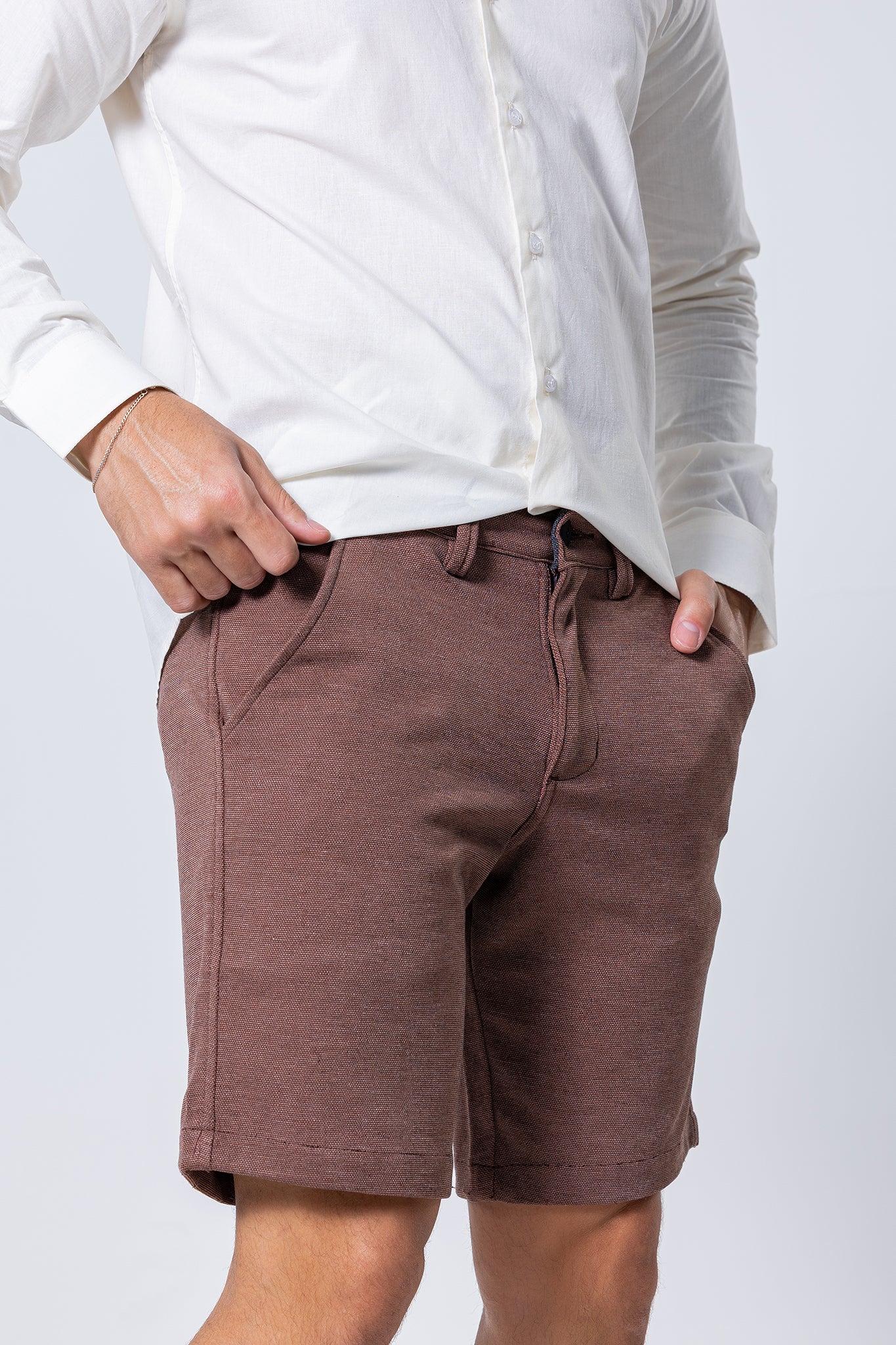 Bermuda Moletom - Marrom