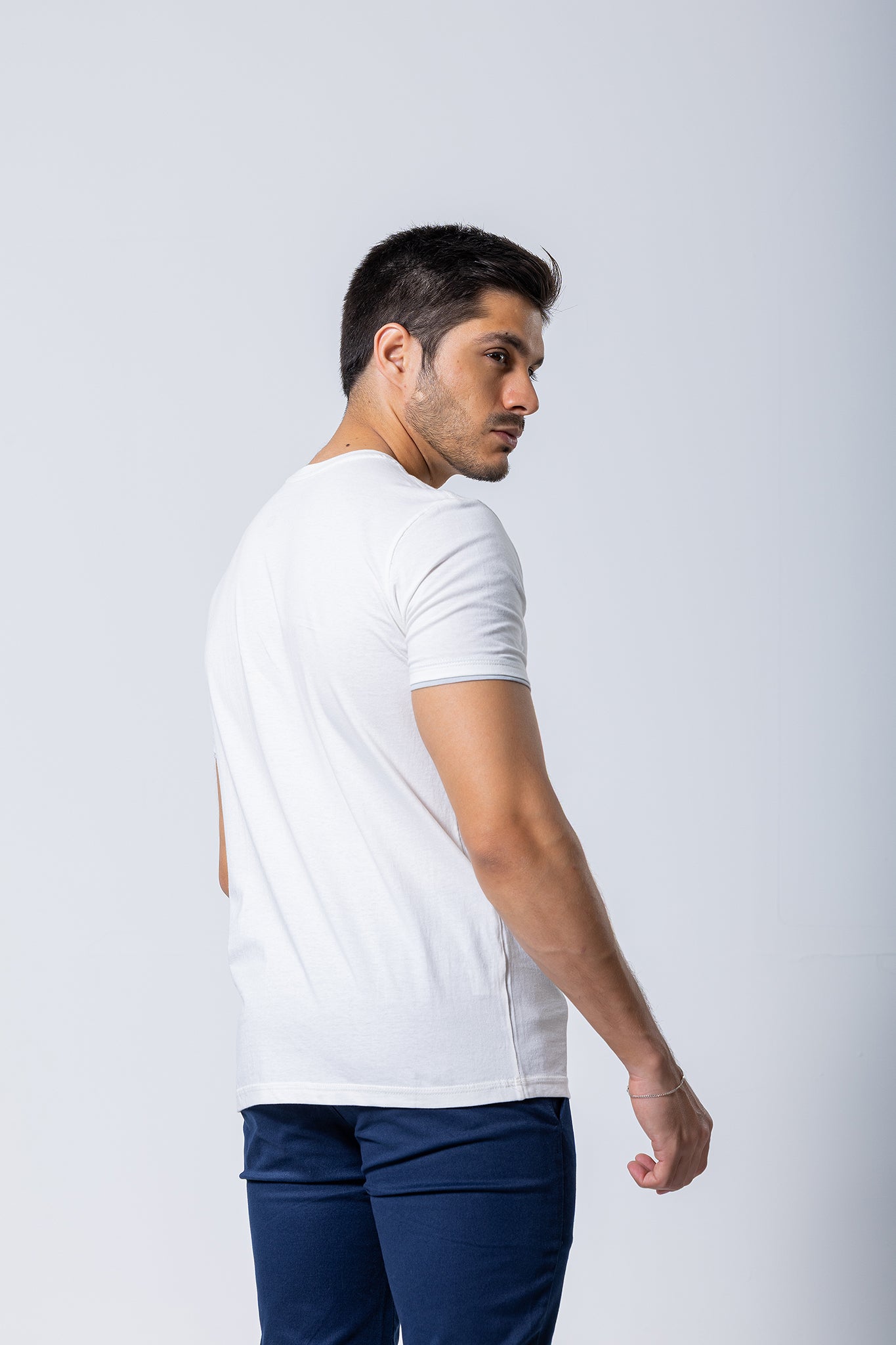 T-SHIRT - Manga Dupla – 100% Algodão - Off White