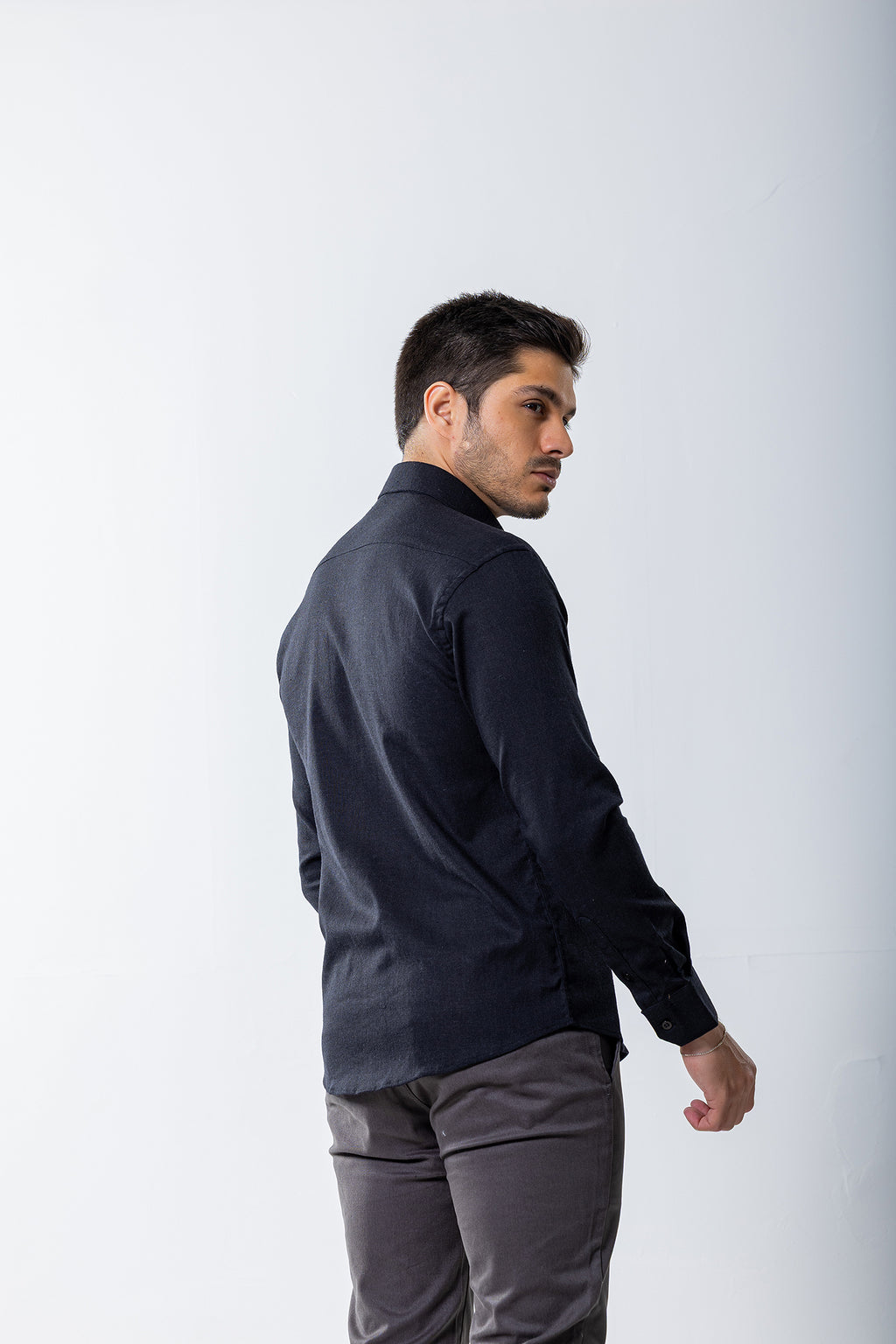 Camisa Blend Premium – Algodão, Viscose e Linho - Preto