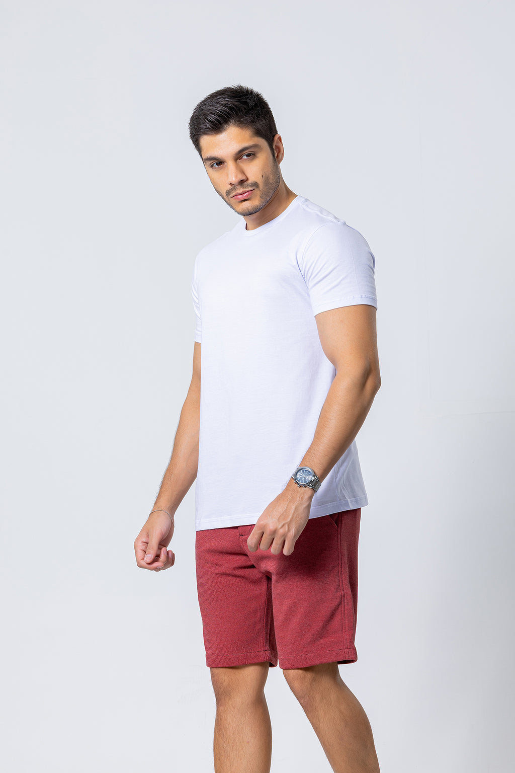 T-SHIRT - Manga Tradicional  – 100% Algodão - Branca